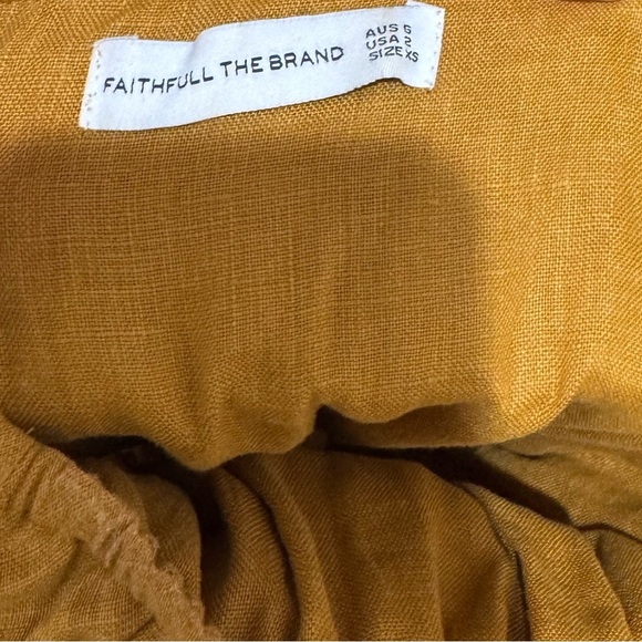 Faithful the Brand Santo Linen Midi Dress Size 2 - Picture 6 of 7